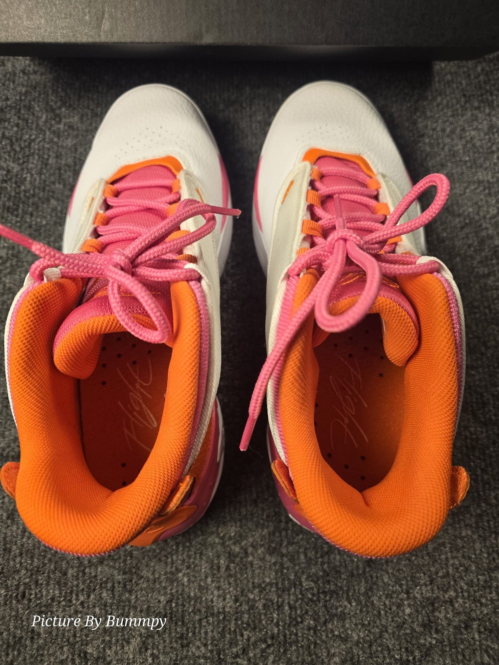 Jordan Max Aura 4 GS White Pinksicle Orange DV0490-168 Size 6.5Y/Women Size 8 - Picture 7 of 13